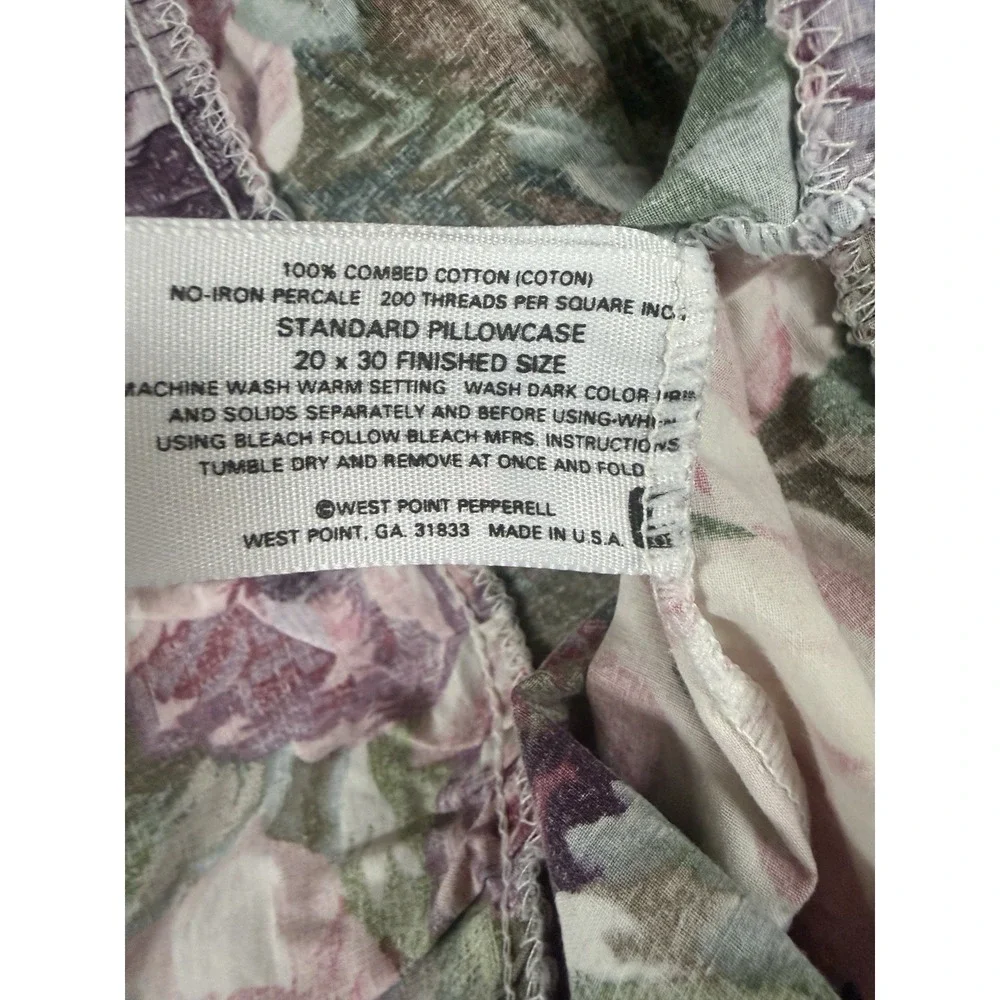 Atelier Martex Enchante Purple Pink Floral 3 Standard Pillow Shams‎ Ruffle Hem